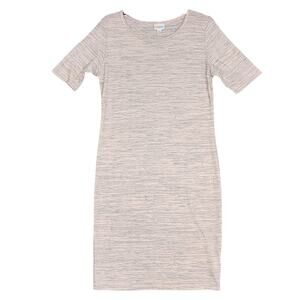 Lularoe Julia Knit Dress‎ Scoop Neck Soft Heathered Pink Size Large